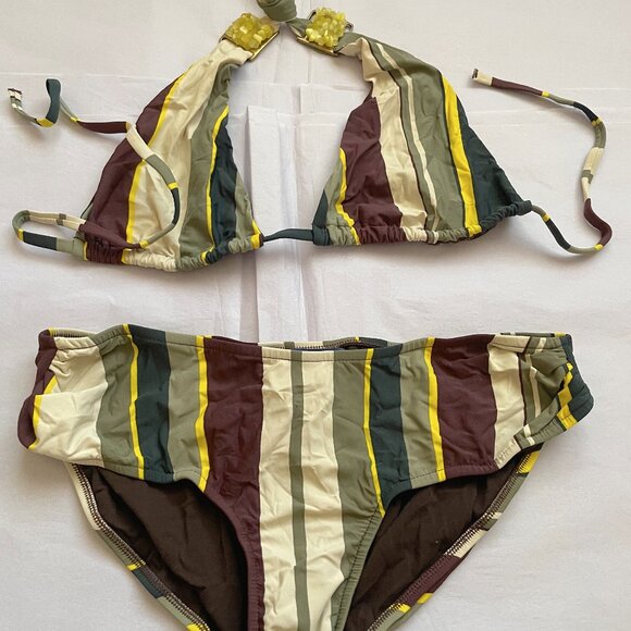 NEW Anthropologie Striped Bikini Beach Comber Swimsuit By Anika Sizes XS M L - Picture 6 of 7